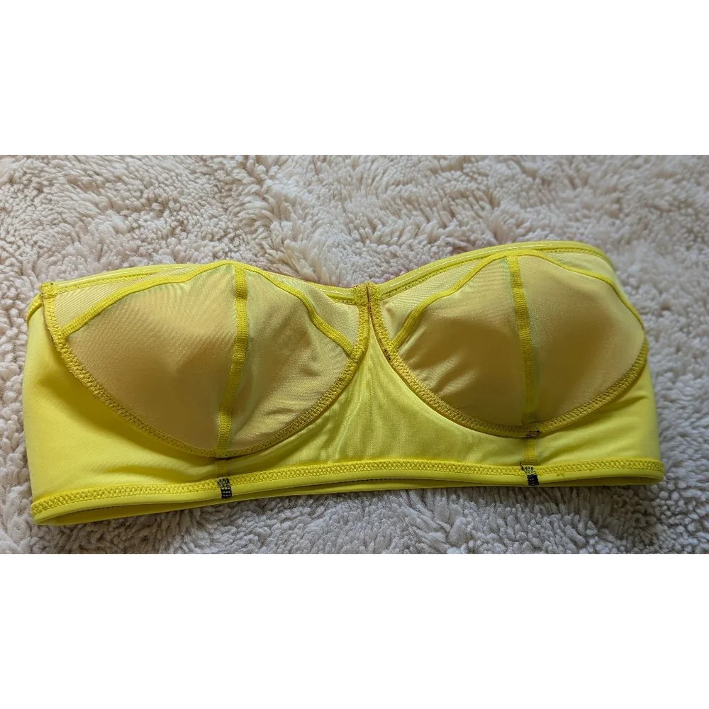 Women's It's Now Cool Bikini Top, S, Yellow & Red